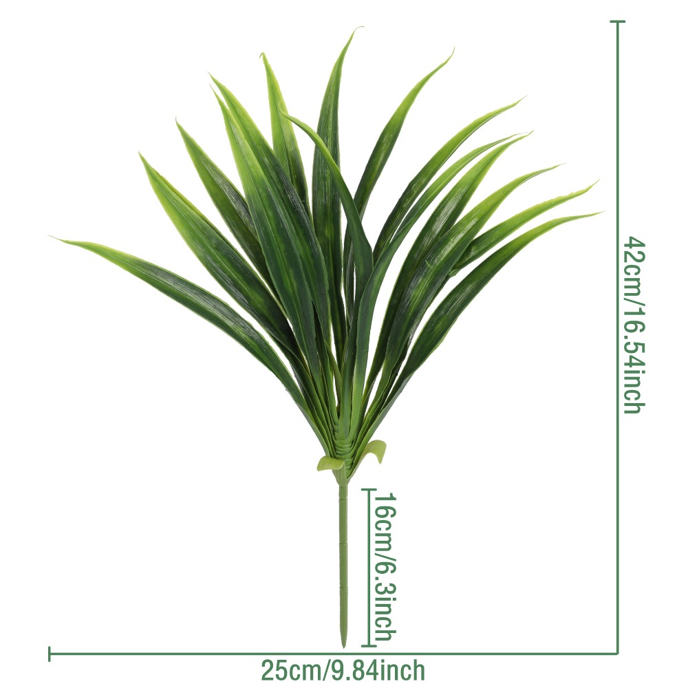 Spider Plant Hanging - リアルな42cm人工蘭の葉 シミュレーションプラスチック製フェイクグリーン DIYフェイクスパイダープラント パーティー用