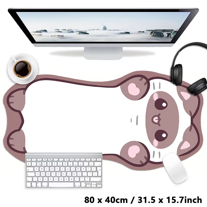 VIKAMA かわいい漫画の黒猫型マウスパッド パープルボー - Tradescantia Purple のレビューと価格
