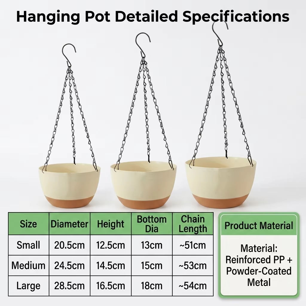 モダンなデュアルカラー吊り下げ式植木鉢、プラスチック製スパイ - Spider Plant Hanging のレビューと価格