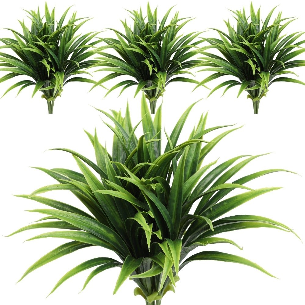 造園用42cm人工蘭の葉シミュレーションプラスチック製フェイ - Spider Plant Hanging のレビューと価格